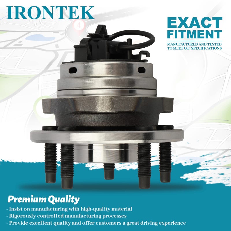 IRONTEK Front Wheel Hub and Bearing Assembly 513214 Compatible for Pontiac 05-10 G6, for Chevrolet 04-12 Malibu/08-10 HHR SS/08-10 Cobalt, for Saturn 07-09 Aura, W/ABS 5 Lugs Wheel Hub Assembly 1 PCS - Image 5